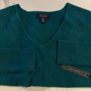 Tahari Deep Teal cashmere sweater Top